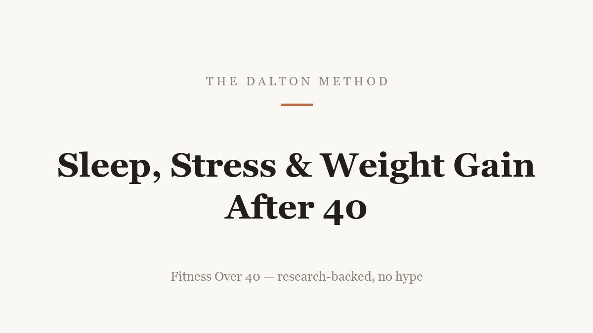 Sleep, Stress and Weight Gain After 40 — The Dalton Method article cover