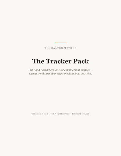 The Tracker Pack — printable weight-loss trackers by The Dalton Method (cover)